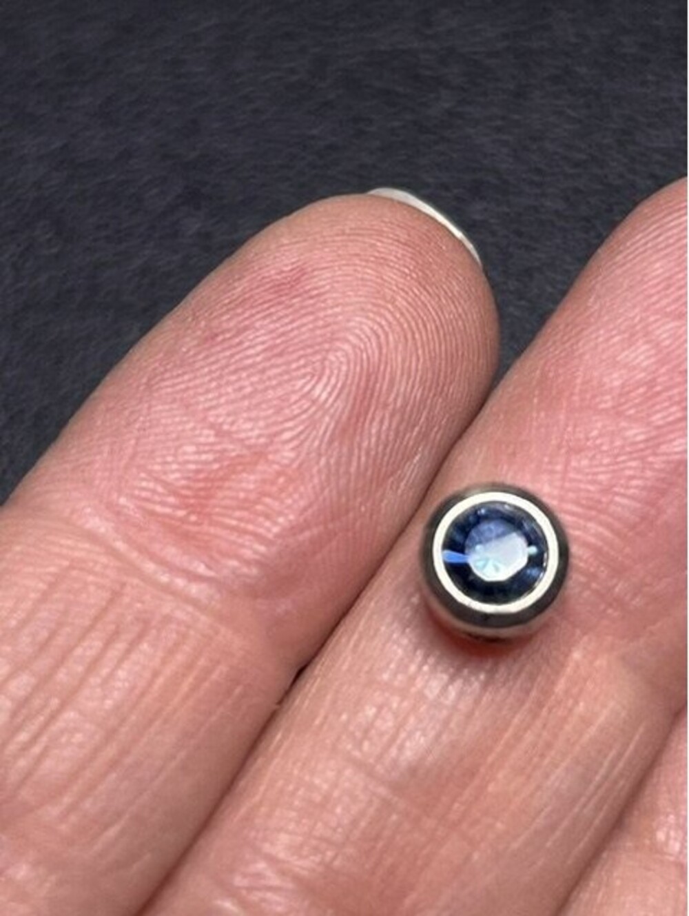 B5719 JOOP! Sterling Silver Blue CZ Bead Charm Pendant 925